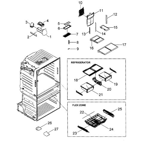 Samsung Rf4267harsxaa Ice Maker 9 Cube Genuine Oem