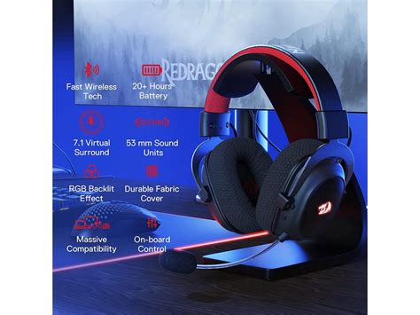 Redragon H510 Zeus X Rgb Wireless Gaming Headset 71 Surround Sound 53mm Audio Drivers In