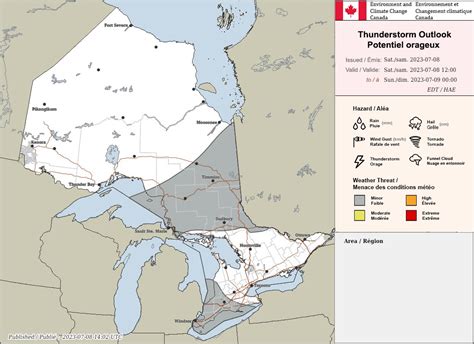 ECCC Weather Ontario On Twitter Thunderstorm Outlook For Today