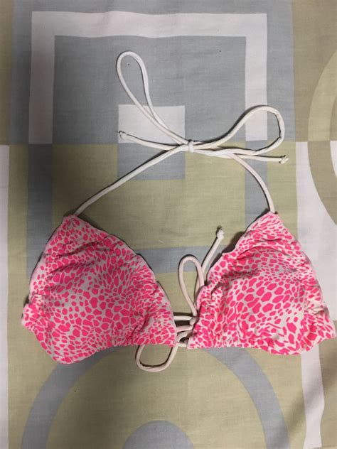 Neon Pink Bikini Top Women S Fashion Swimwear Bikinis Swimsuits On Carousell