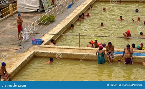 People Bathing In A Hot Spring Editorial Photo Image Of South Ecuador