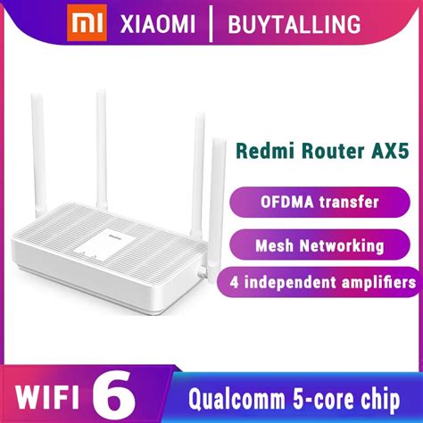 Xiaomi Redmi Router AX5 Wifi 6 Mesh Gigabit 2.4G/5... – Grandado