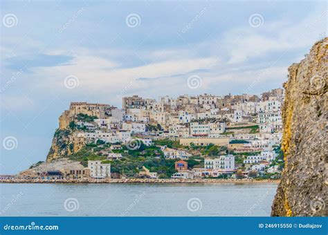 View of Peschici Town in Italy Surrounded with Beaches and Rugged Coast....IMAGE Stock Photo ...