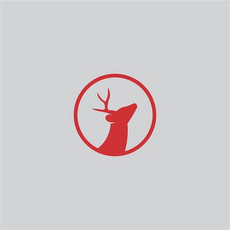 Premium Vector | Deer logo design with red color