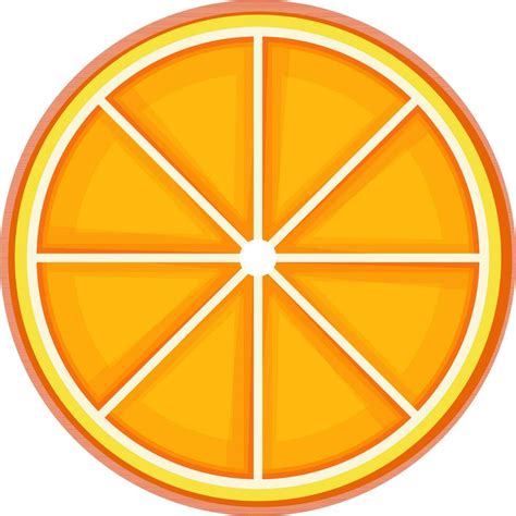 Flat illustration of orange fruit slice. 24517379 Vector Art at Vecteezy