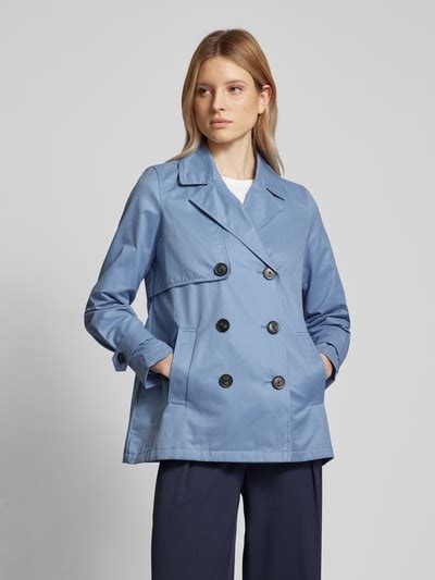 S Oliver Red Label Trenchcoat Mit Doppelreihiger Knopfleiste Hellblau