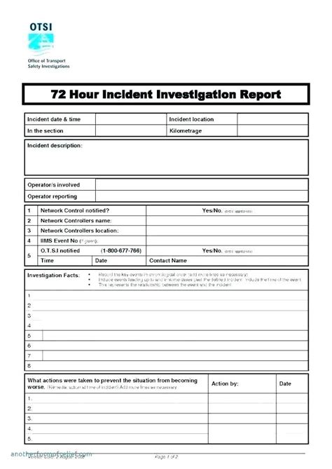 Professional Surveillance Report Template