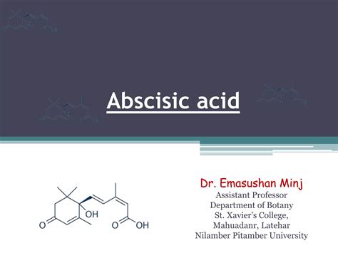 Plant Hormone Part 4 Abscisic Acid Ppt