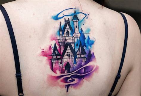 33 Exquisite Disney Castle Tattoo Designs TattooBlend