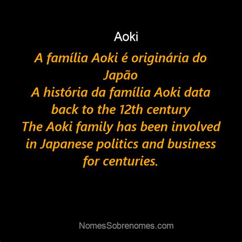 👪 → Qual A História E Origem Do Sobrenome E Família Aoki