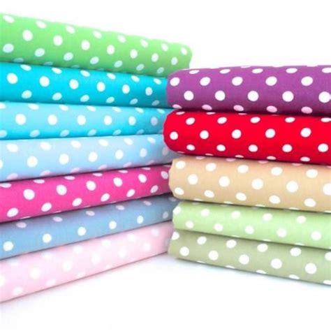 6 7mm Jewel Dot 100 Cotton Polka Dots Spot Fabric All Colours Patchwork