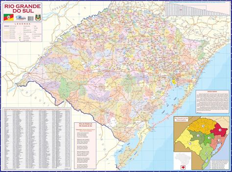 MAPA DO ESTADO DO RIO GRANDE DO SUL - POLÍTICO | Amazon.com.br