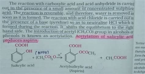 The reaction with carboxylic acid and acid anhydride is carried out in th..