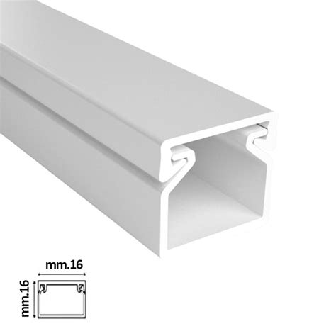 Canalina elettrica coprifili bianca mm.16 x 16 barra mt.2 | Leroy Merlin