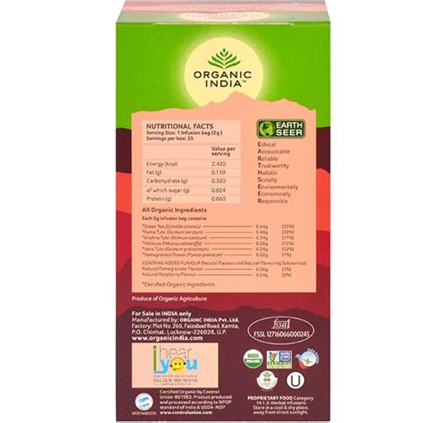 Buy Organic India Tulsi Green Tea Pomegranate Stress Relieving And Refreshing Online At Best Price