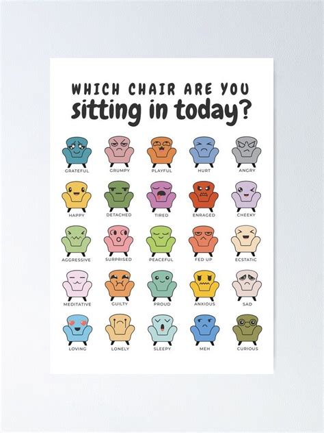 Chair Feelings Emotions Chart Mental Health Therapy Office