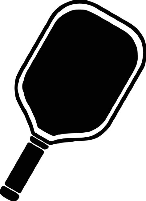 Vector Pickleball Paddles Silhouette Pickleball Club And Icons Vector