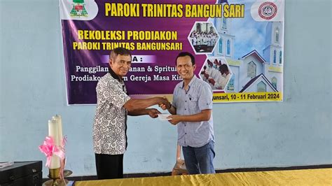 Rekoleksi Prodiakon Paroki Trinitas Bangunsari Bersama RP WAHYU SCJ