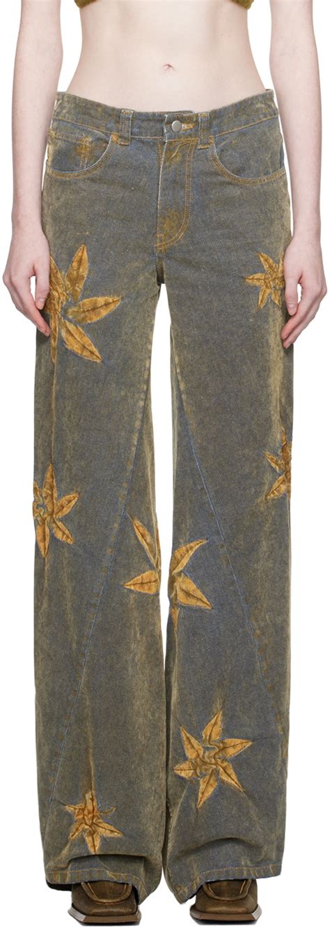 Masha Popova Ssense Exclusive Yellow Jeans