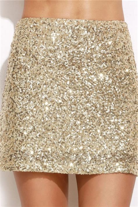 Gold Sequin Skirt