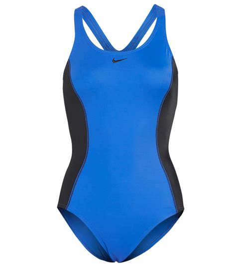 Nike Womens Color Surge Powerback Chlorine Resistant One Piece Swimsuit Hyper Royal At