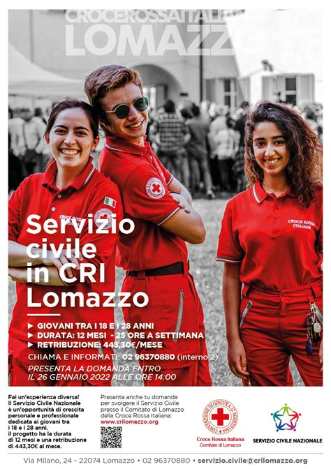 Servizio civile universale alla Croce Rossa di Lomazzo unopportunità