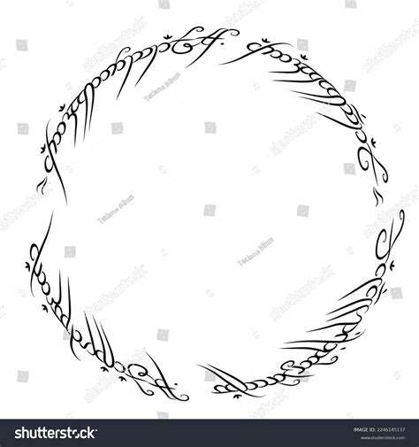 One Ring Inscription Circle Vector By Vanyanie On, 42% OFF