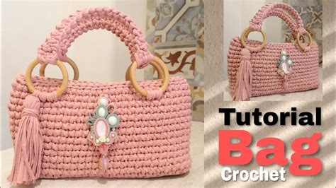 Tutorial Borsa In Fettuccia Pink Crochet Bag Uncinetto Youtube