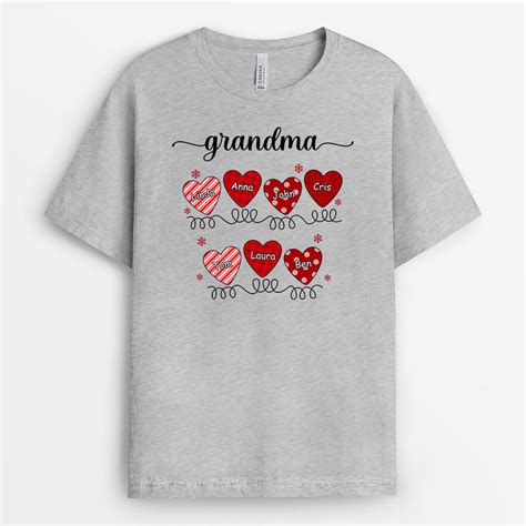 Grandma Personalised Ts T Shirts For Grandma Mum Christmas Custom Chic Uk