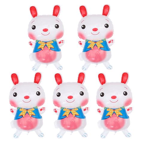 5 Pcs Ballons Party Balloons Big Size Balloon Bunny Shaped Balloon ...