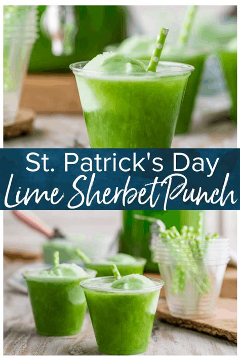 Lime Sherbet Punch Recipe St Patricks Day Punch The Cookie Rookie®