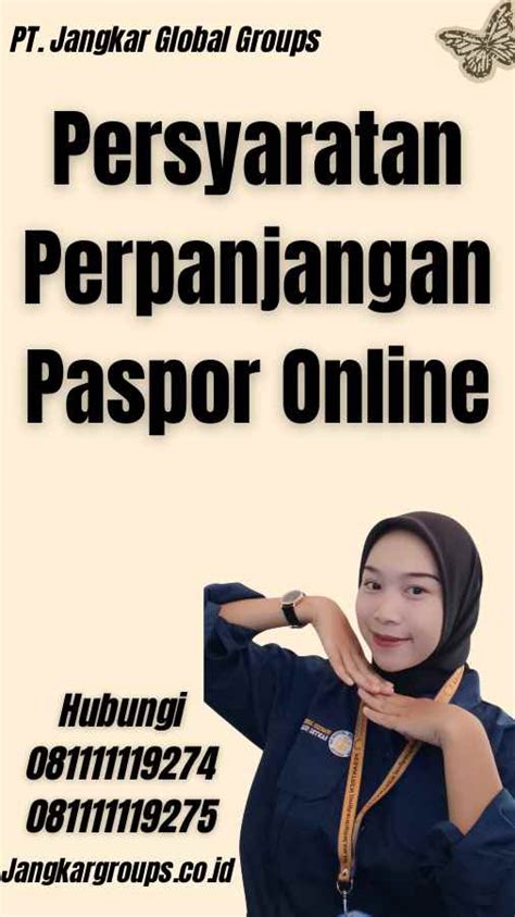 Persyaratan Perpanjangan Paspor Online Jangkar Global Groups