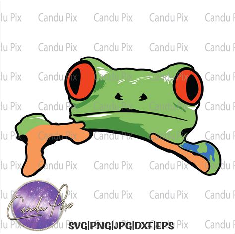 Tree Frog Svg Hanging Svg Tree Frog Png Hanging Png Etsy