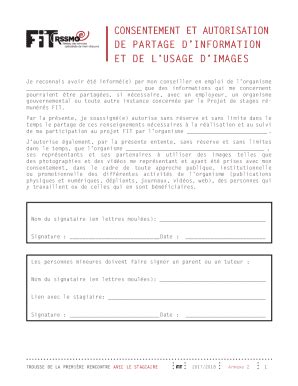 Remplissable En Ligne Consentement Et Autorisation Fax Email Imprimer