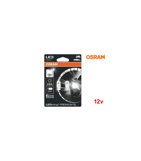 Lâmpadas LED W5W Branco 6000K Osram LEDriving PREMIUM SL Pack Duo Blister