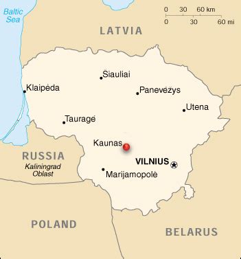 Kaunas Map - Lithuania