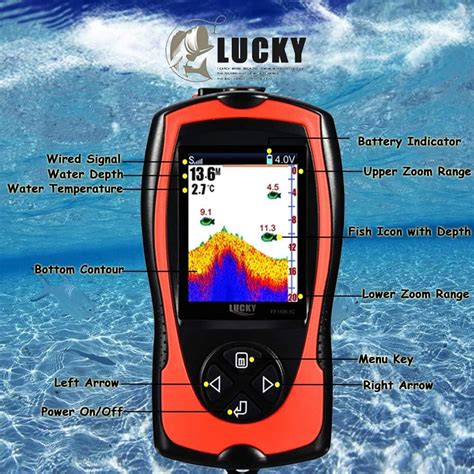 Lucky Buscador De Peces Port Til Transductor Sonar Sensor De Pies