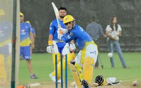 Watch Ms Dhoni Smashing Towering Sixes At Csk Practice Session