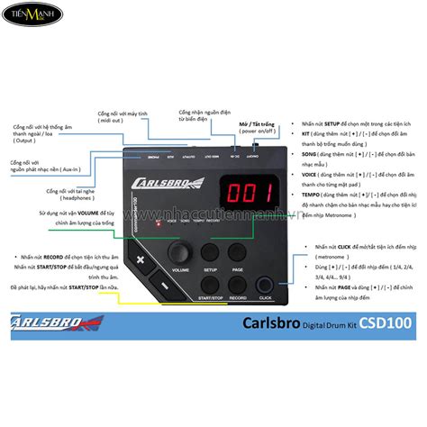 Trống Điện Tử Carlsbro CS D100 - Nhạc Cụ Tiến Mạnh