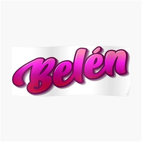 Name Belén in pink with gradient and shadows Premium Matte Vertical