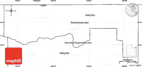 Blank Simple Map Of Daggett County