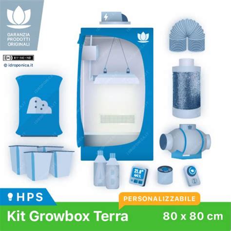 Kit Grow Box Indoor Terra 80x80cm HPS LED Configurabile