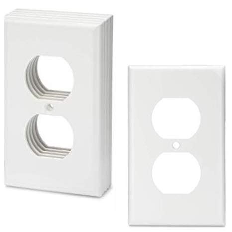 Bates- White Outlet Covers, Wall Plates, Pack of 12, Electrical Outlet ...