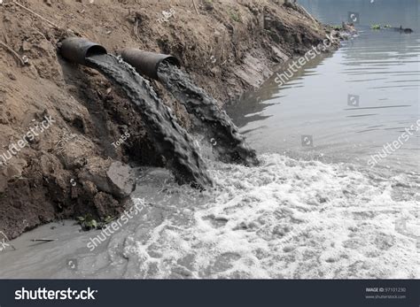 Water Pollution River Because Industrial Not Stock Photo 97101230 ...