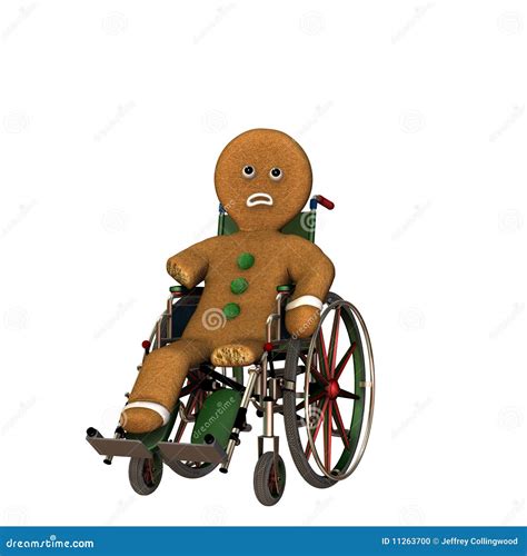 Gingerbread Man In Wheelchair Stock Illustration - Image: 11263700