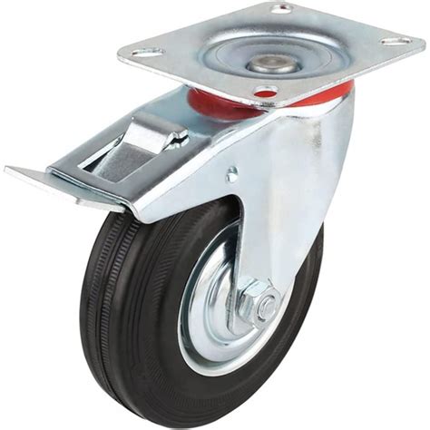 Hongu Ruota Per Carrello Girevole Rotella 160mm Con Freno 360 Pias