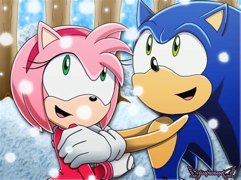 Sonamy X Winter Sonic The Hedgehog Photo 37896653 Fanpop