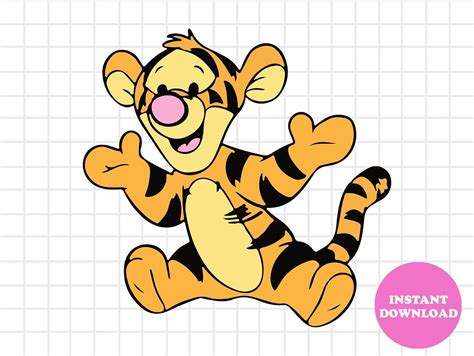 Cute Baby Winnie The Pooh Tigger Clipart PNG Files DIGITAL, 42% OFF