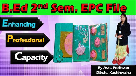 B Ed 2nd Sem EPC Enhancing Professional Capacity File Art Drama