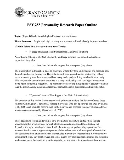 Adriana Brewer Topic 4 Wk 4 Psy255 Rs Outline 001 Psy 255